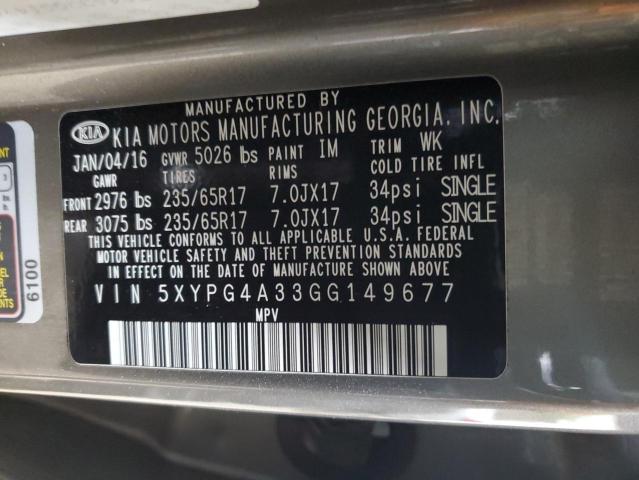2016 KIA SORENTO LX - 5XYPG4A33GG149677