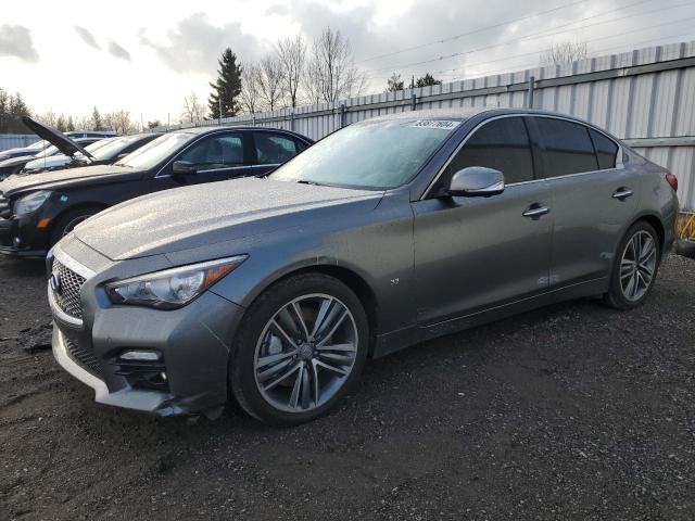 INFINITI Q50 BASE 2015 gray sedan 4d gas JN1BV7AR3FM390032 photo #1