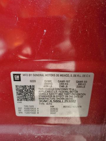 VIN 3GNCJLSB5LL253002 2020 CHEVROLET TRAX no.13