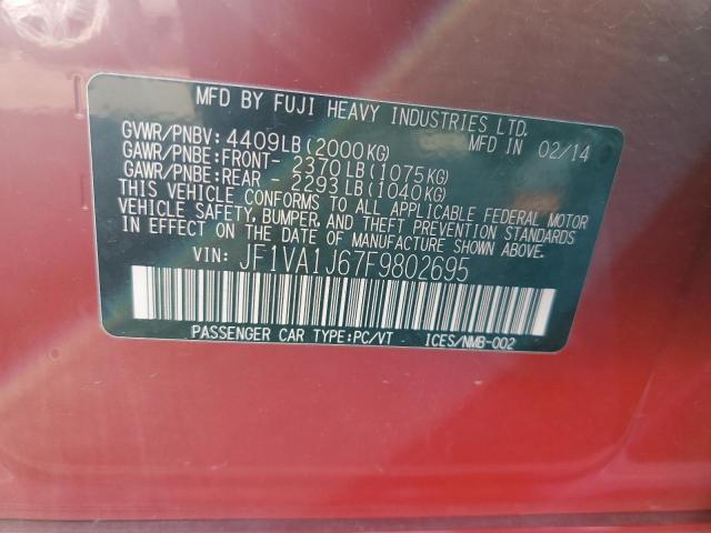 2015 SUBARU WRX LIMITE - JF1VA1J67F9802695