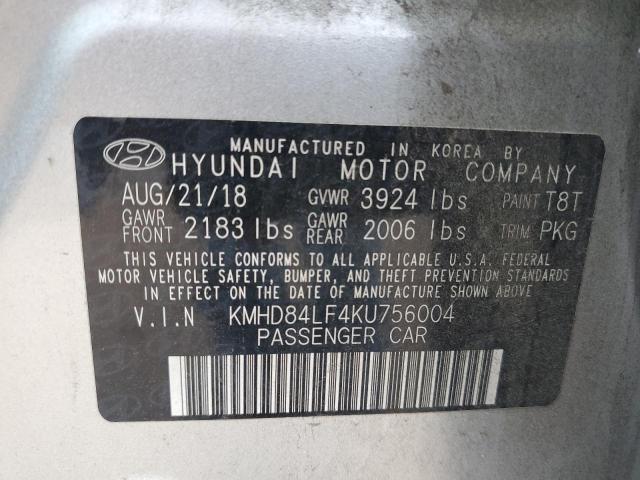 2019 HYUNDAI ELANTRA SE - KMHD84LF4KU756004