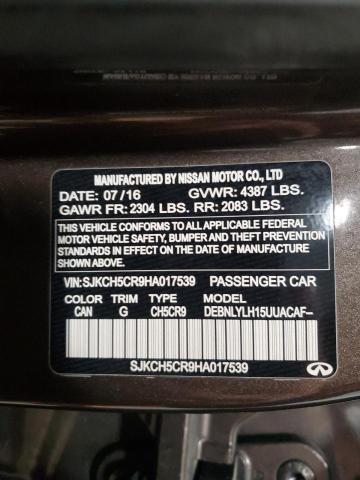 2017 INFINITI QX30 BASE - SJKCH5CR9HA017539