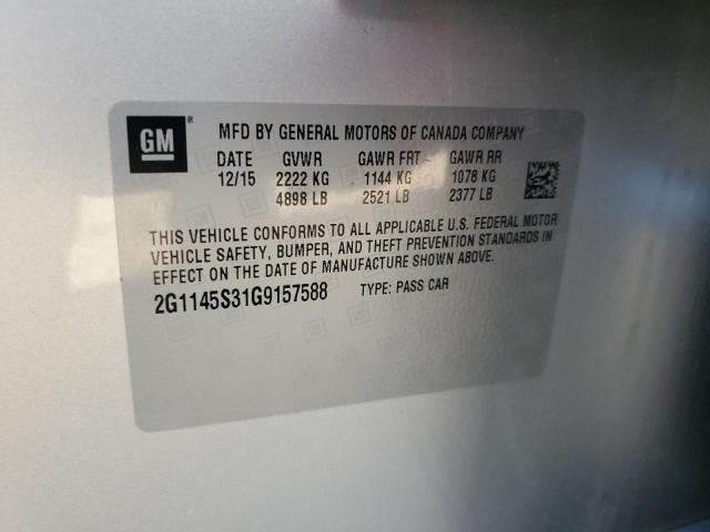 2016 CHEVROLET IMPALA LTZ - 2G1145S31G9157588