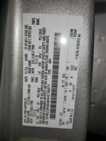 2017 FORD ESCAPE SE - 1FMCU9GD4HUC16271