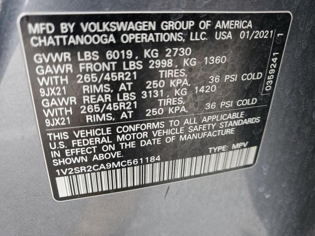 2021 VOLKSWAGEN ATLAS SEL 1V2SR2CA9MC561184