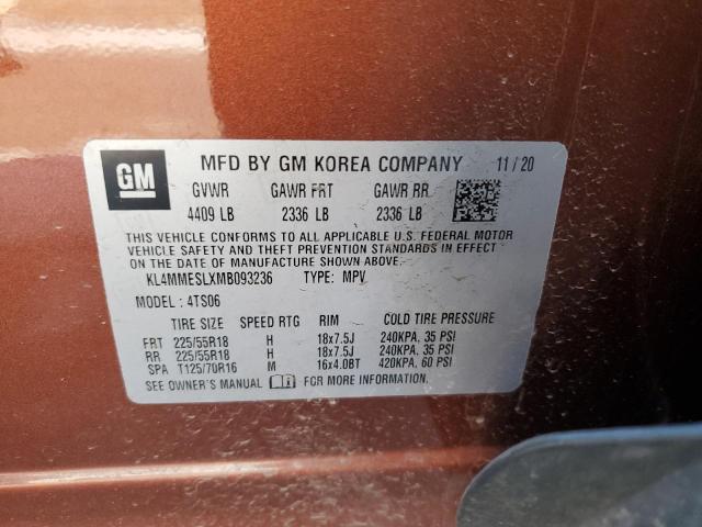 2021 BUICK ENCORE GX - KL4MMESLXMB093236