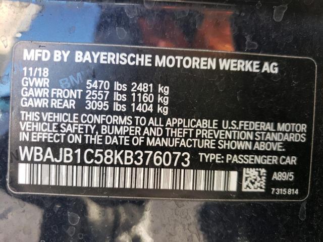 2019 BMW 530XE WBAJB1C58KB376073