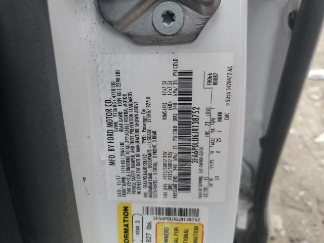 2018 FORD FUSION SE - 3FA6P0LU6JR138752