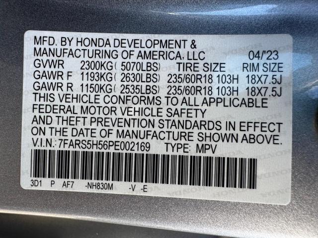 VIN 7FARS5H56PE002169 2023 HONDA CRV no.15