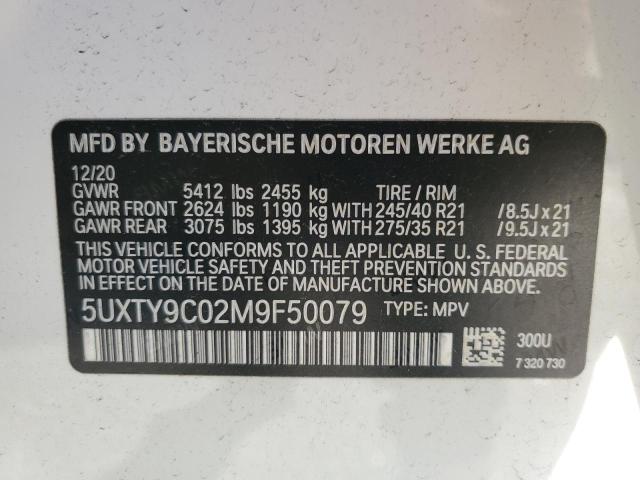 VIN 5UXTY9C02M9F50079 2021 BMW X3 no.14