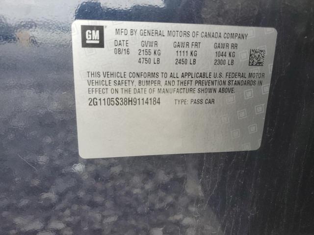 2017 CHEVROLET IMPALA LT - 2G1105S38H9114184