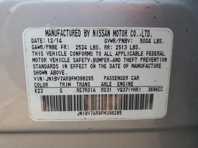 2015 INFINITI Q50 BASE JN1BV7AR9FM398295