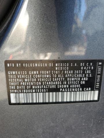 2019 VOLKSWAGEN JETTA S - 3VWC57BU0KM183551