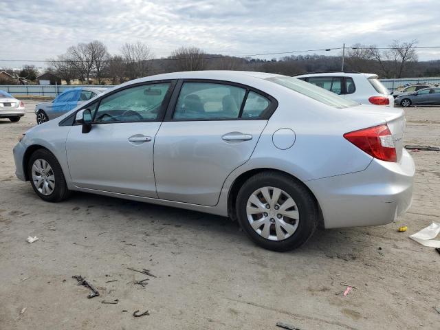 HONDA CIVIC LX 2012 silver  gas 19XFB2F54CE359186 photo #3