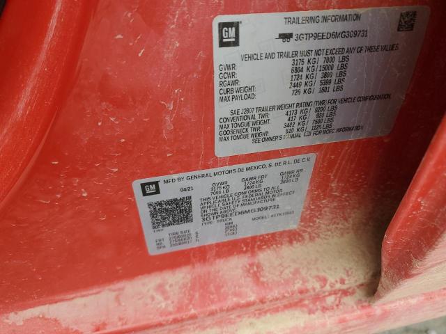 2021 GMC SIERRA K15 - 3GTP9EED6MG309731