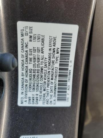 VIN 2HKRM4H71FH633512 2015 HONDA CRV no.13