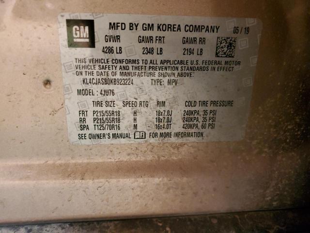 2019 BUICK ENCORE PRE - KL4CJASB0KB923224