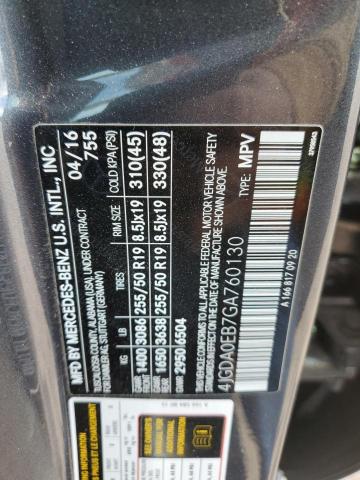 2016 MERCEDES-BENZ GLE 300D 4 4JGDA0EB7GA760130