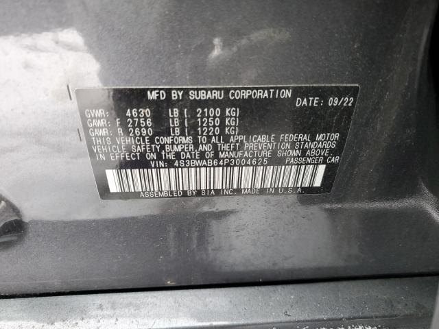2023 SUBARU LEGACY 4S3BWAB64P3004625