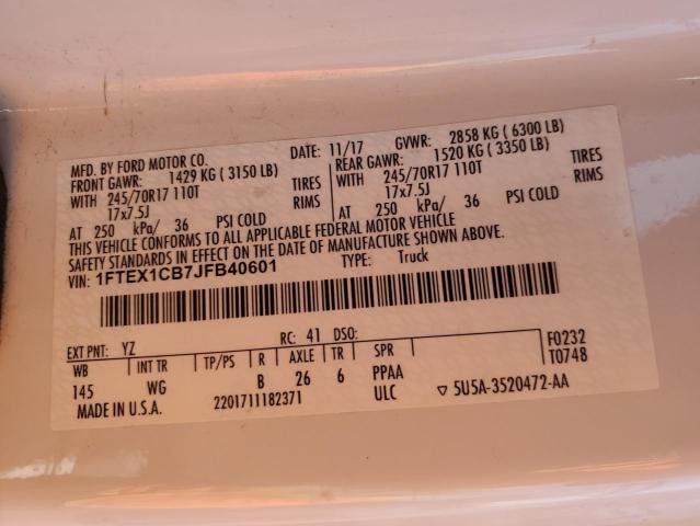 2018 FORD F150 SUPER - 1FTEX1CB7JFB40601