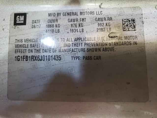 2018 CHEVROLET CAMARO 1G1FB1RX6J0101435