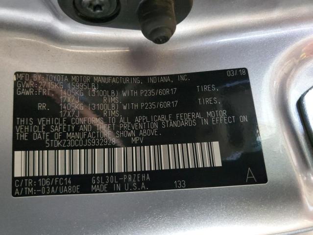 2018 TOYOTA SIENNA LE - 5TDKZ3DC0JS932928