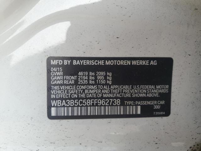 VIN WBA3B5C58FF962738 2015 BMW 3 SERIES no.12