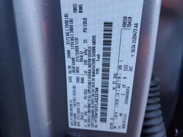 2020 FORD F150 SUPER - 1FTEW1E57LKE22788