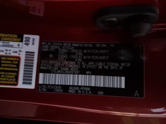 2022 TOYOTA SIENNA XLE - 5TDJRKEC2NS097991