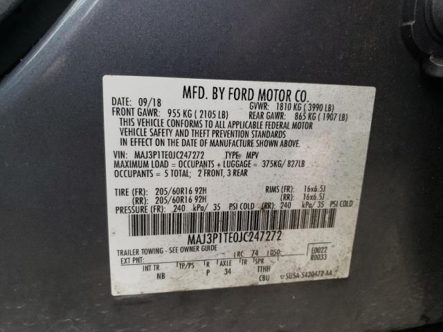 2018 FORD ECOSPORT S - MAJ3P1TE0JC247272