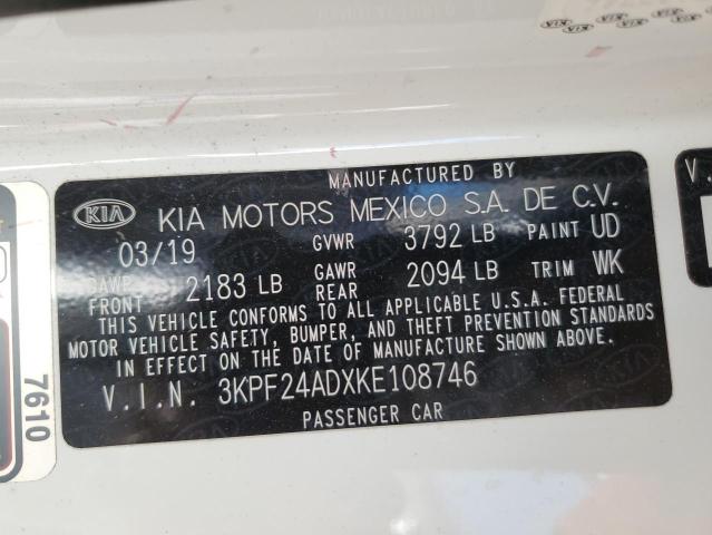 2019 KIA FORTE FE - 3KPF24ADXKE108746