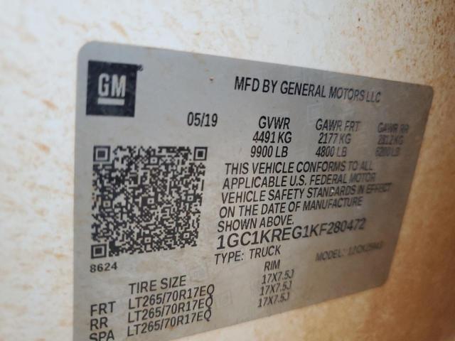 2019 CHEVROLET SILVERADO - 1GC1KREG1KF280472