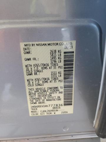2019 NISSAN FRONTIER S - 1N6AD0EV1KN777836