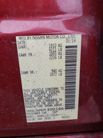 2015 NISSAN ALTIMA 2.5 - 1N4AL3AP6FN300586