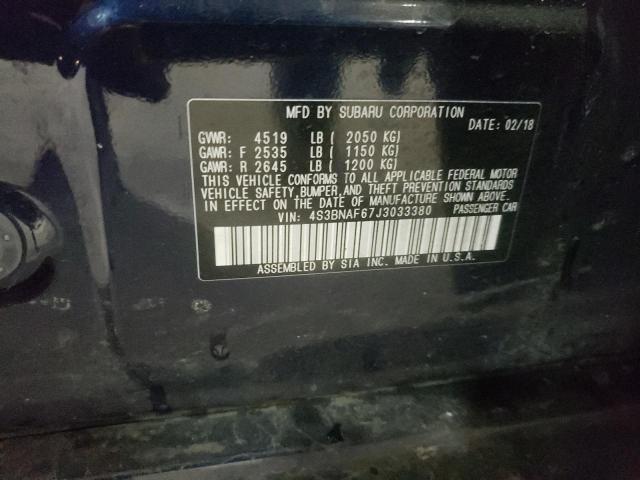 2018 SUBARU LEGACY 2.5 - 4S3BNAF67J3033380