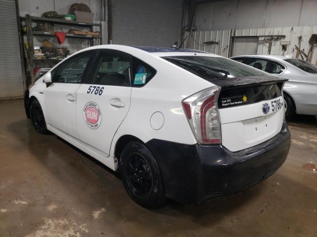 TOYOTA PRIUS 2013 white hatchbac hybrid engine JTDKN3DU9D0341265 photo #3