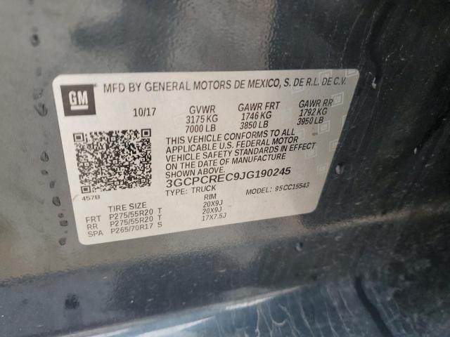 2018 CHEVROLET SILVERADO - 3GCPCREC9JG190245