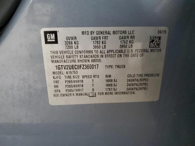 2015 GMC SIERRA K15 - 1GTV2UEC8FZ360017