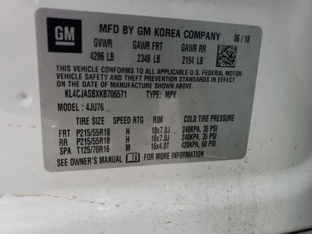 2019 BUICK ENCORE PRE - KL4CJASBXKB706571