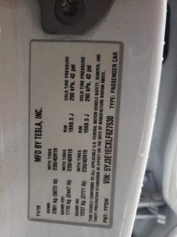 2020 TESLA MODEL 3 - 5YJ3E1ECXLF627530