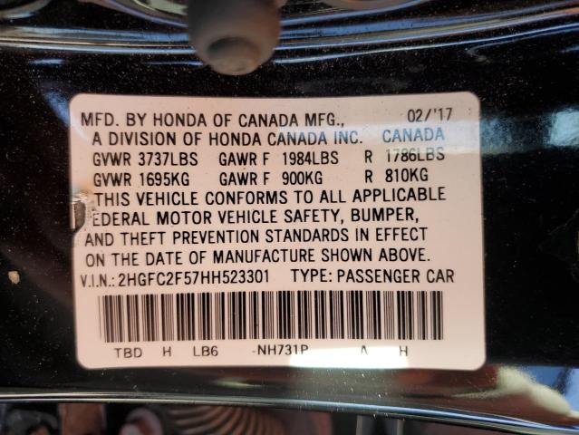 2017 HONDA CIVIC LX - 2HGFC2F57HH523301