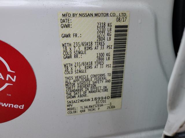 2017 NISSAN MURANO S - 5N1AZ2MG4HN189940