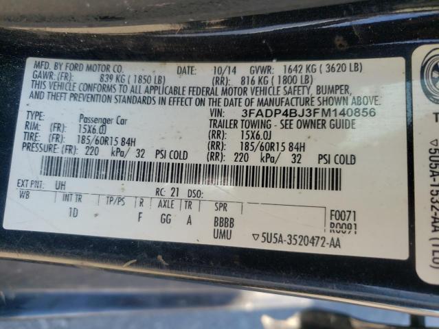 2015 FORD FIESTA SE - 3FADP4BJ3FM140856