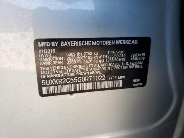 2016 BMW X5 SDRIVE3 - 5UXKR2C55G0R71022