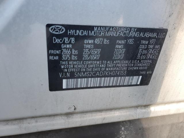 2019 HYUNDAI SANTA FE S - 5NMS2CAD7KH074153