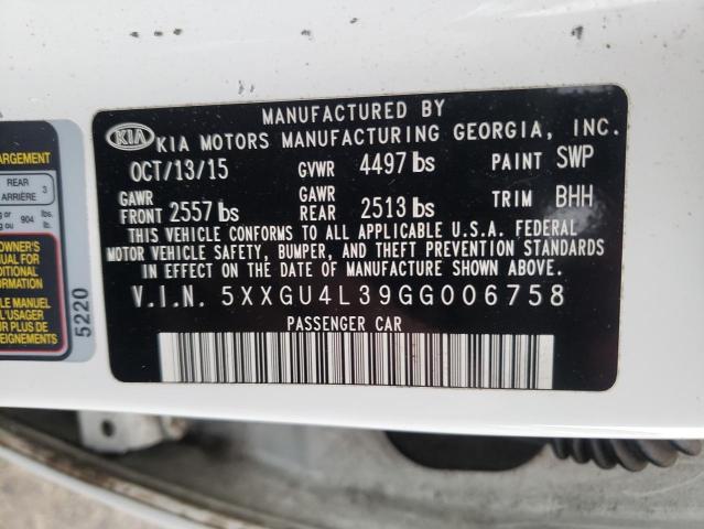 2016 KIA OPTIMA EX - 5XXGU4L39GG006758