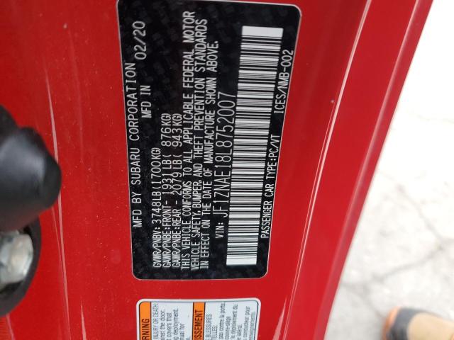 2020 TOYOTA 86 GT JF1ZNAE18L8752007