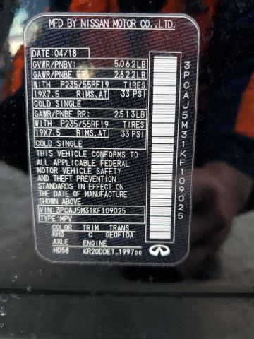 2019 INFINITI QX50 ESSEN - 3PCAJ5M31KF109025