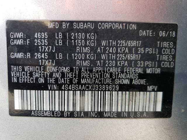 2018 SUBARU OUTBACK 2. - 4S4BSAACXJ3389629