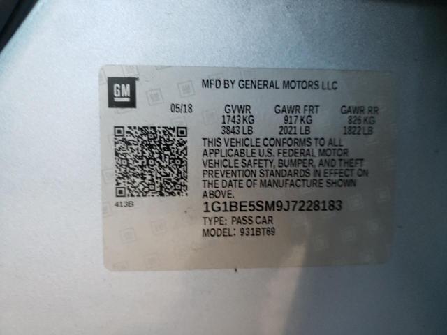 2018 CHEVROLET CRUZE LT - 1G1BE5SM9J7228183